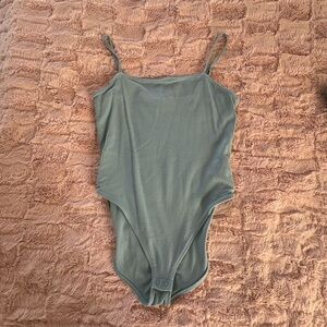 Teal Ribbed Bodysuit
